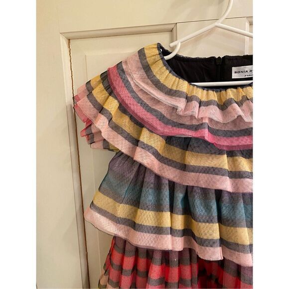 SONIA RYKIEL Striped Tulle Dress Pink - Picture 5 of 9